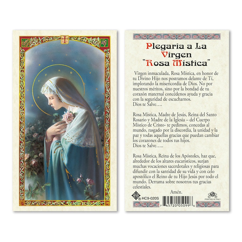Plegaria A La Virgen "Rosa Mistica" Estampa
