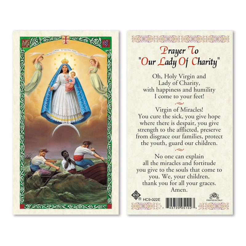 Prayer To "Our Lady Of Charity" Holy Card