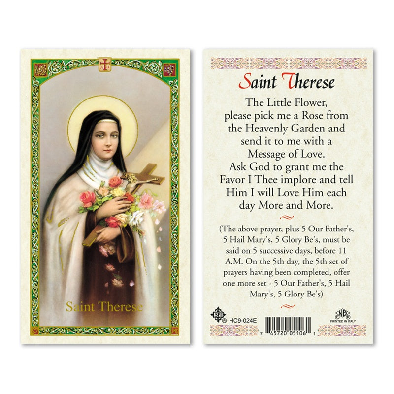 Saint Therese Holy Card