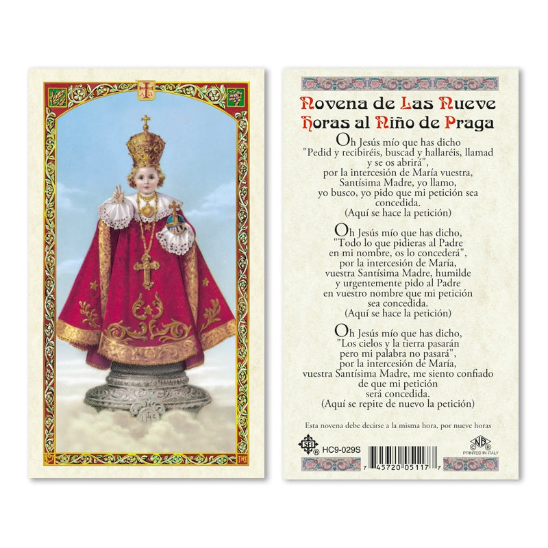 Novena De Las Nueve Horas Al Niño De Praga Estampa