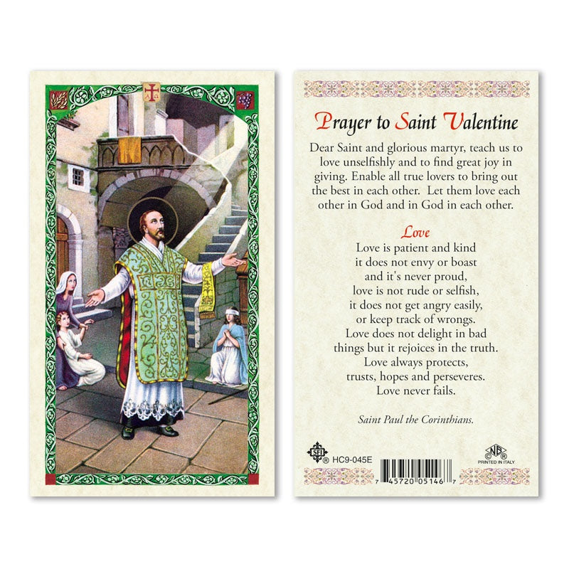 Prayer To Saint Valentine Hoy Card