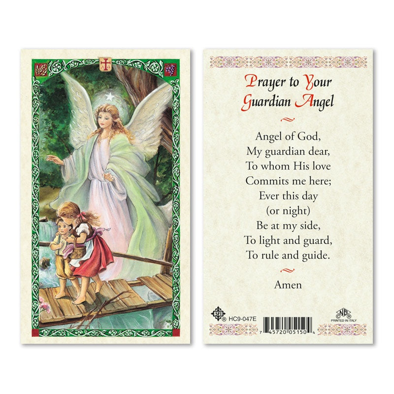 Prayer To Your Guardian Angel Holy Card