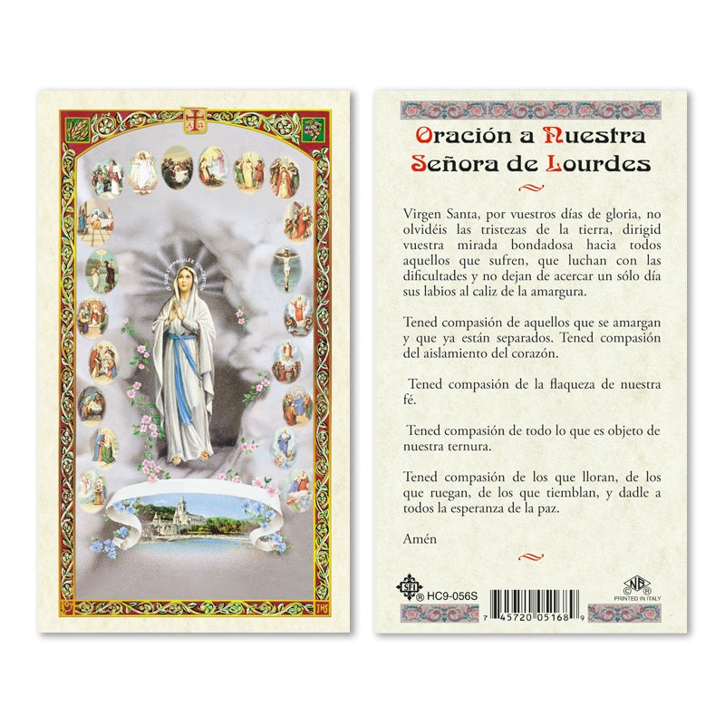 Oracion A Nuestra Señora De Lourdes Estampa