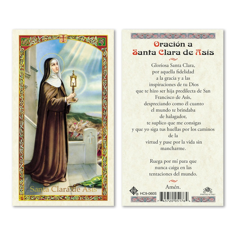 Oracion A Santa Clara De Asis Estampa