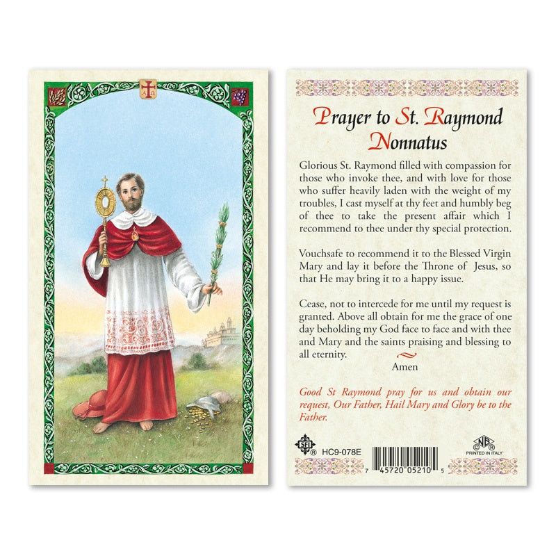 Prayer To St. Raymond Nonnatus Holy Card