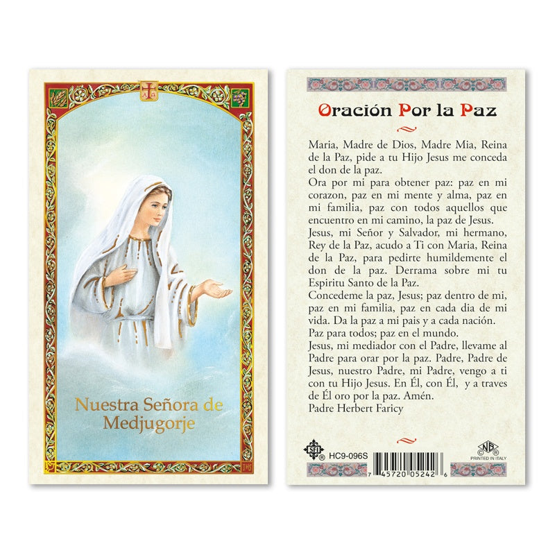 Oracion Por La Paz Estampa