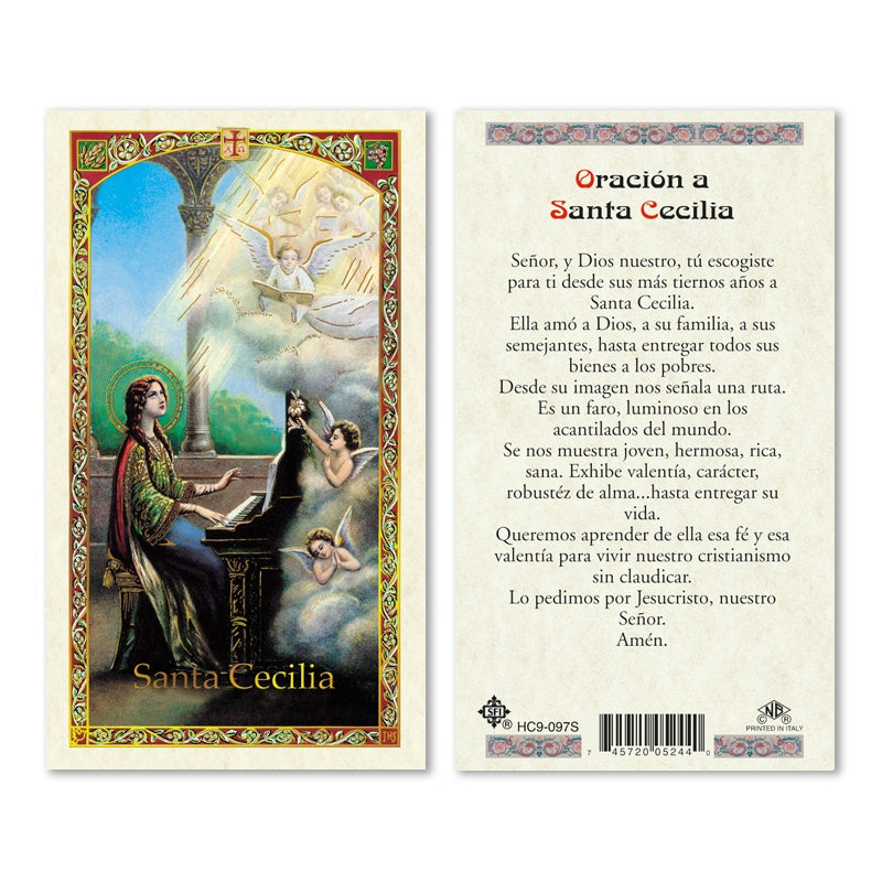 Oracion A Santa Cecilia Estampa