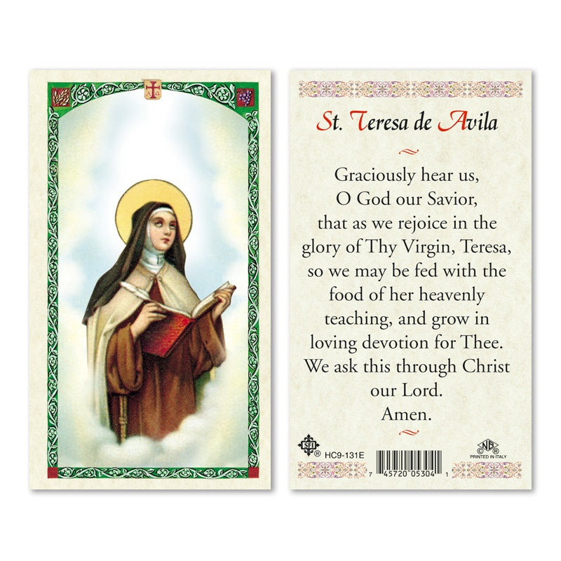 St. Therese Of Avila Holy Card