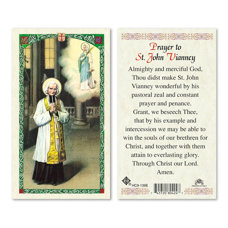 Prayer To St. John Vianney Holy Card