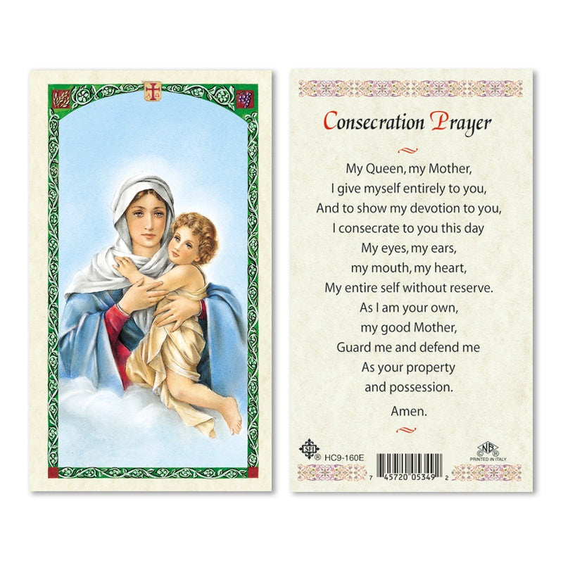 Consecration Prayer Holy Card