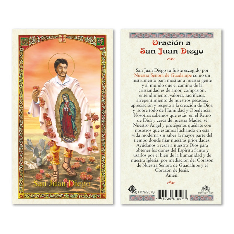 Oracion A San Juan Diego Estampa