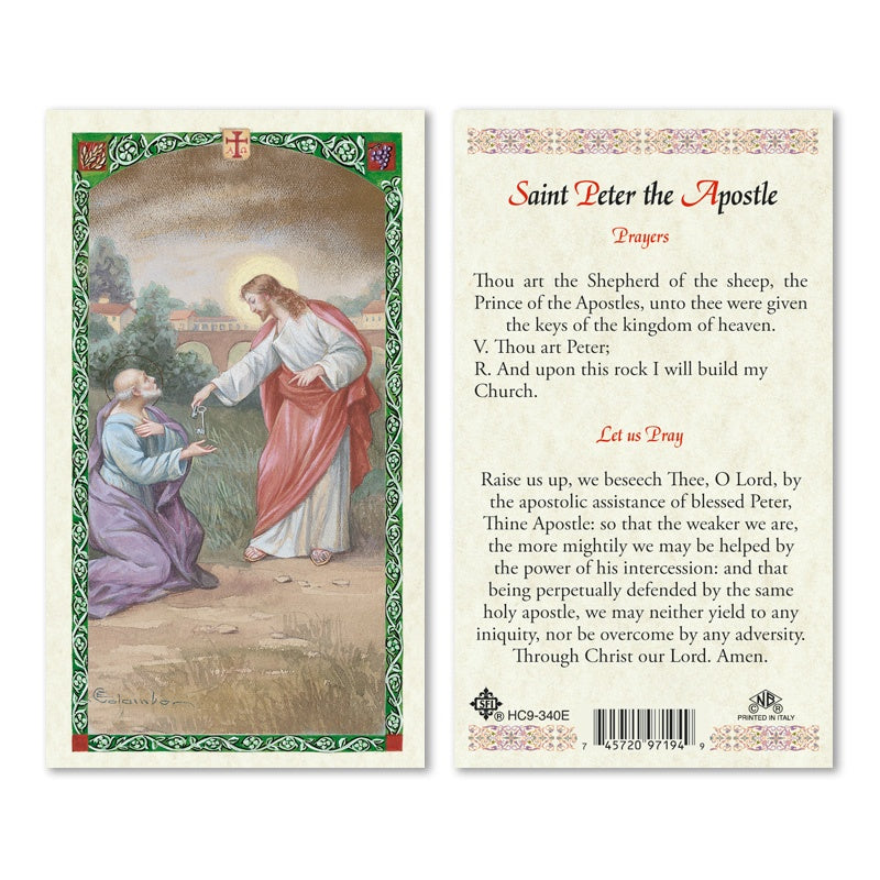 Saint Peter The Apostle Holy Card
