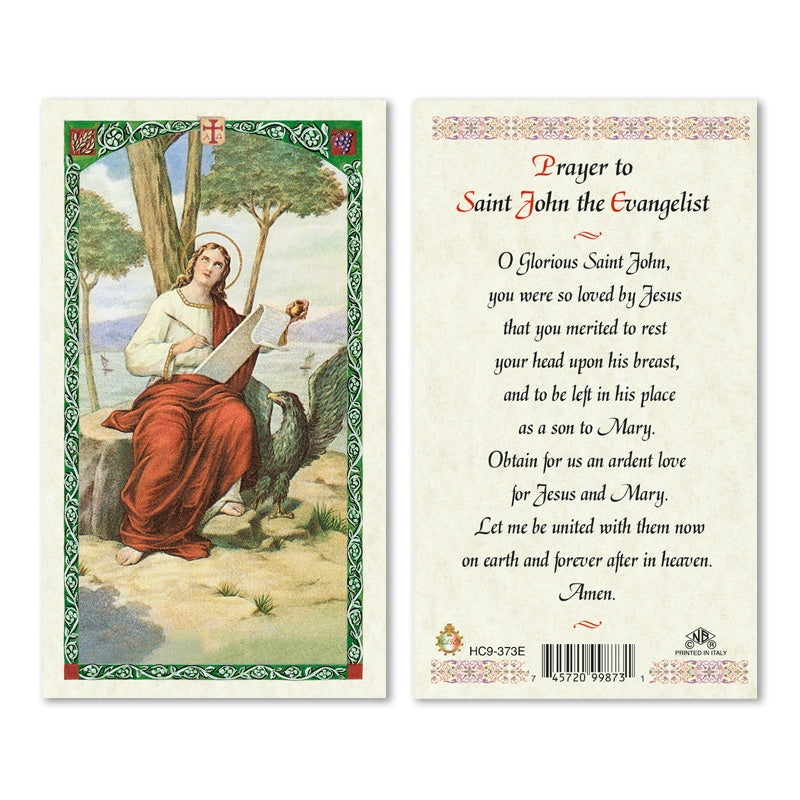 Prayer to Saint John The Evangelist Holy Card