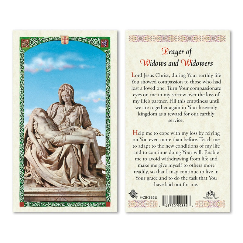 Prayer Of Widows And Widowers Holy Card