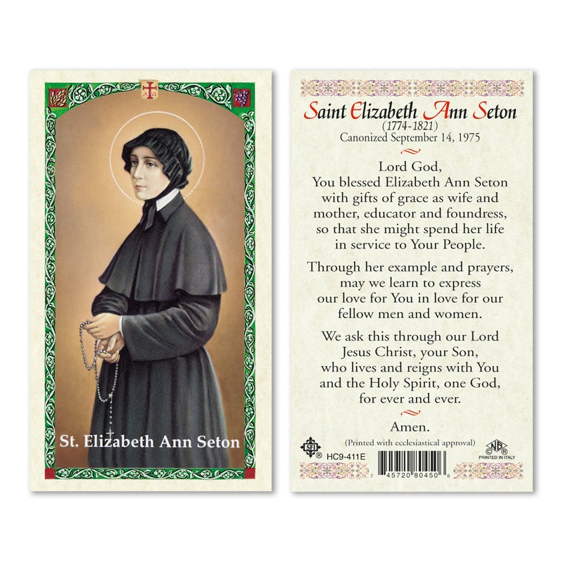 Saint Elizabeth Ann Seton Holy Card