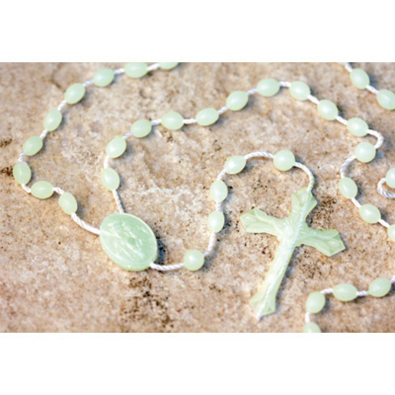 Luminous Plastic Rosary Clear