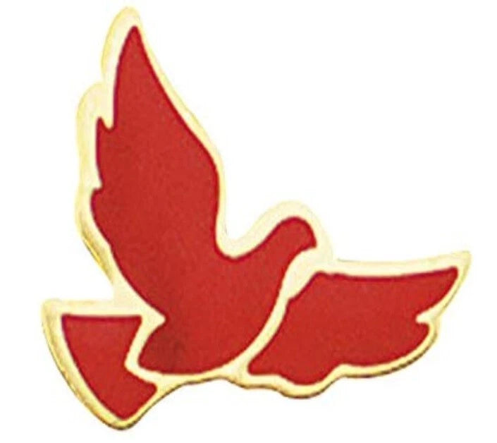 Red Dove Confirmation Lapel Pin