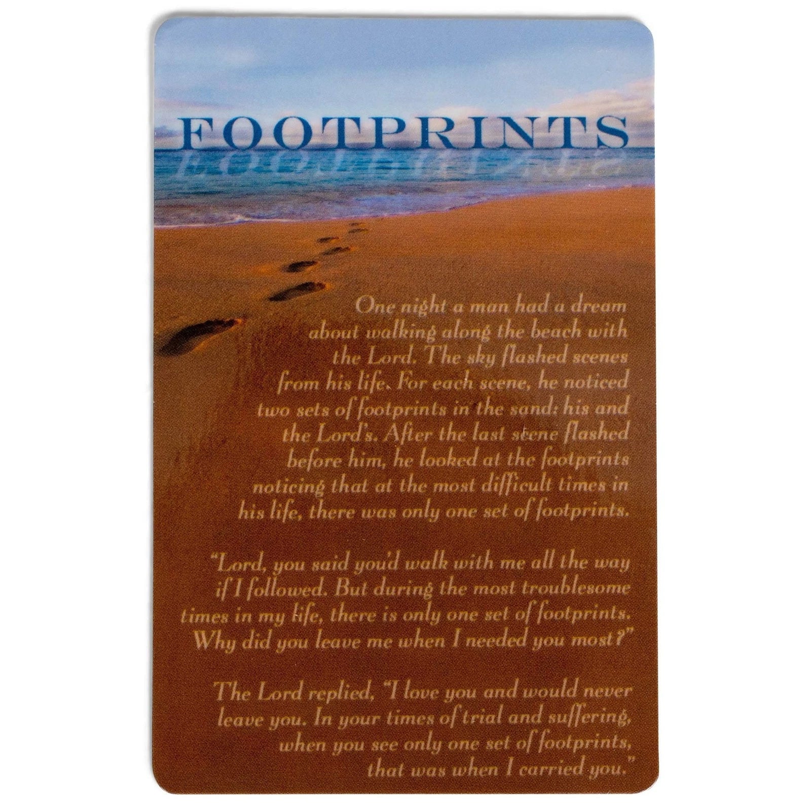 Footprints Holy Card