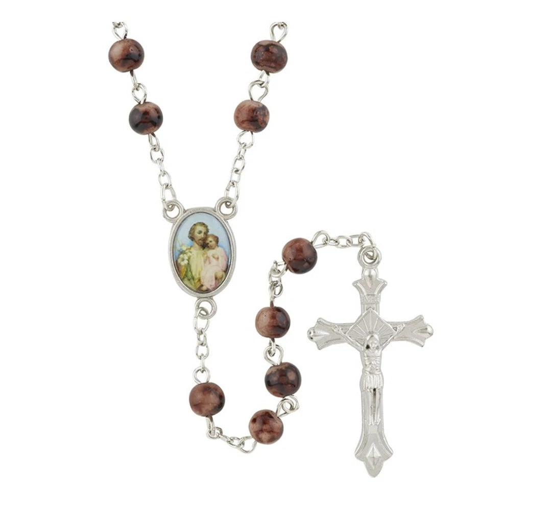 Saint Joseph Rosary With Holy Card And Case