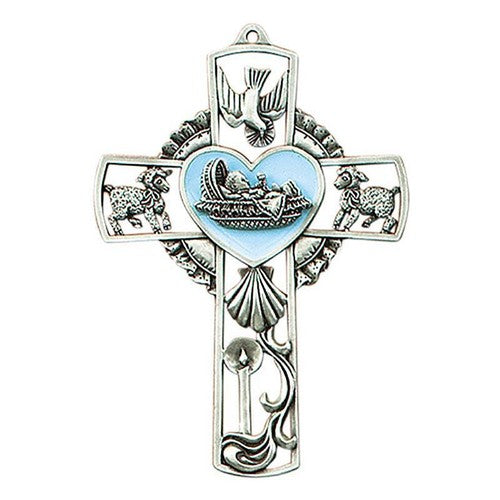 Holy Spirt Wall Cross Blue