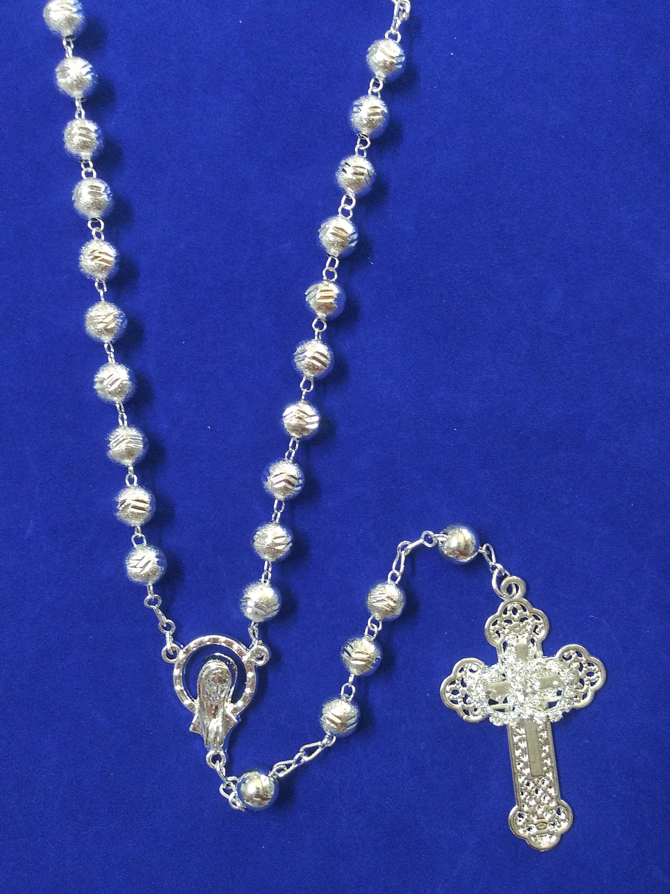 Wedding Rosary - Silver Mother Mary